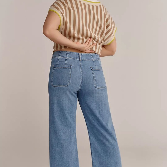 Anthropology Maeve The Colette Crop Wide Leg Jeans 29P - Picture 7 of 7